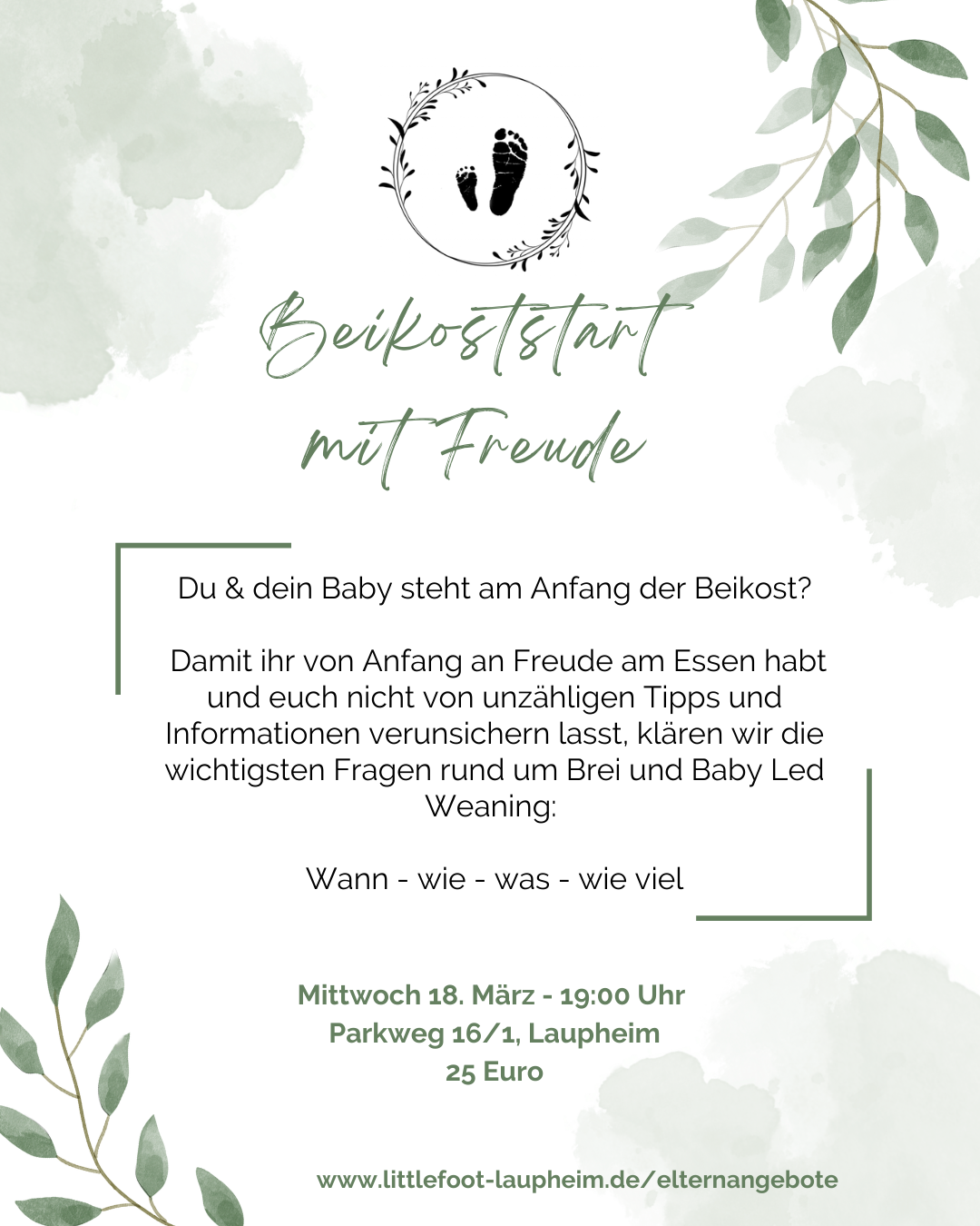 Flyer Kinderkrankheiten natürlich linden